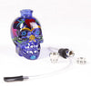 Painted Horror Skull Head Glass Hookah Shisha Tobacco Herb Smoking Water Pipe