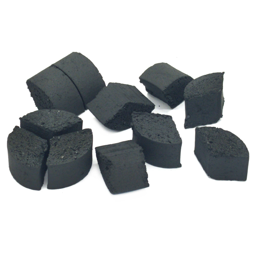 48pcs/lot Fan-shaped 100% Natural Coconut Shell Hookah Charcoal Coal For Shisha Hookahs Water Pipe Chicha Narguile Accessories