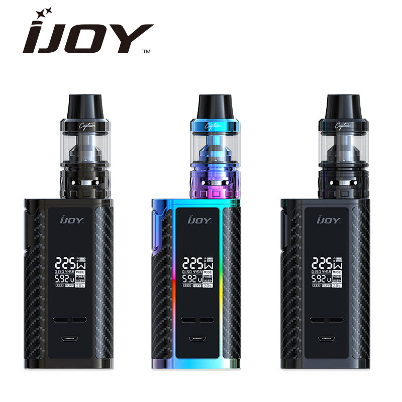100% Original 225W IJOY Captain PD1865 TC Kit 4ml Captain Tank no 18650 Battery Captain PD1865 MOD Electronic cigarette Vaping