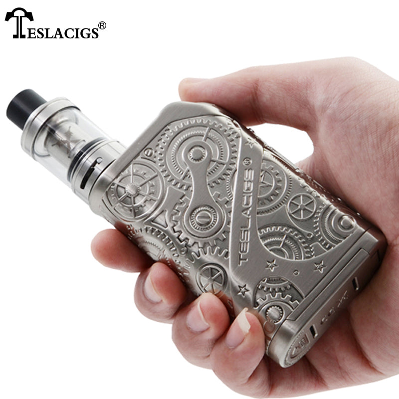 Original E Cigarette Tesla Nano 120W Starter kit Mechanical Box Mod Vape H8 Subohm Tank Vaporizer VS SMOK Alien istick pico Ecig