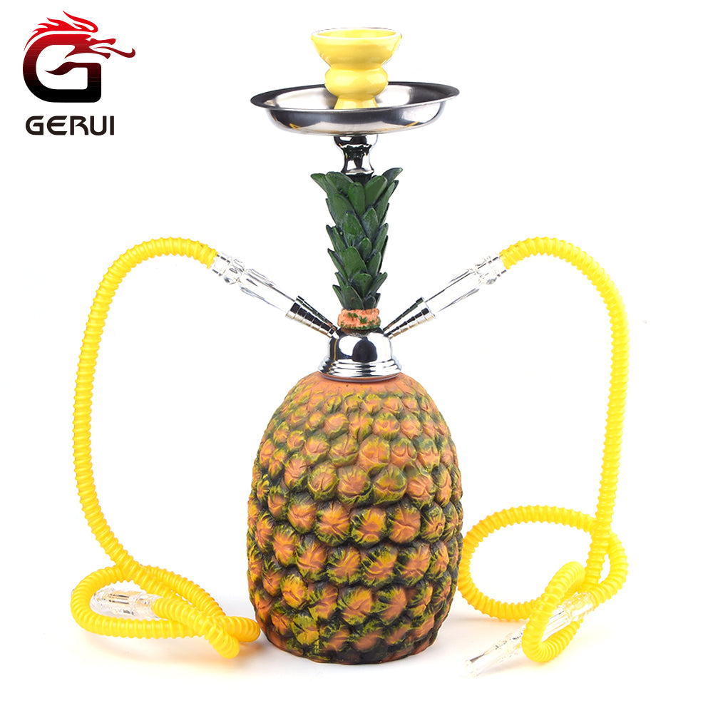GERUI Pineapple Shape Hookahs Shisha With Hookah Bowl Pipe With Tube Smoking Pipe